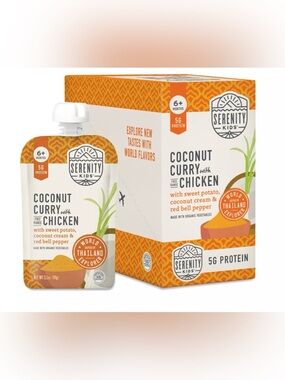 Serenity Kids Baby/Toddler Coconut Curry Free Range Chicken Organic Veg Pouches